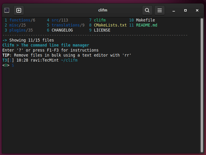 Clifm File Manager