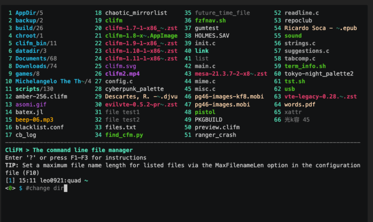 Clifm - Lightning-Fast Terminal File Manager for Linux