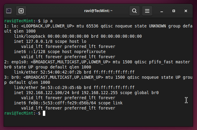 Check Network Configuration