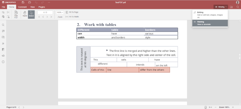 How to Work with PDF Files Using ONLYOFFICE Docs in Linux