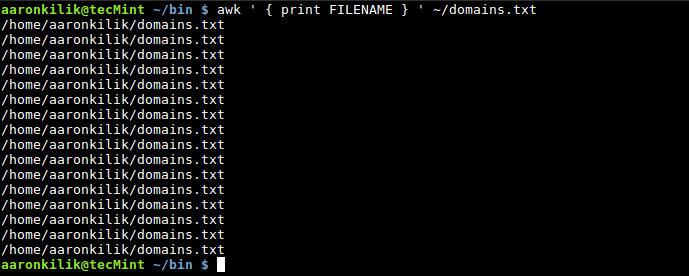 Learn How to Use Awk Built-in Variables - Part 10