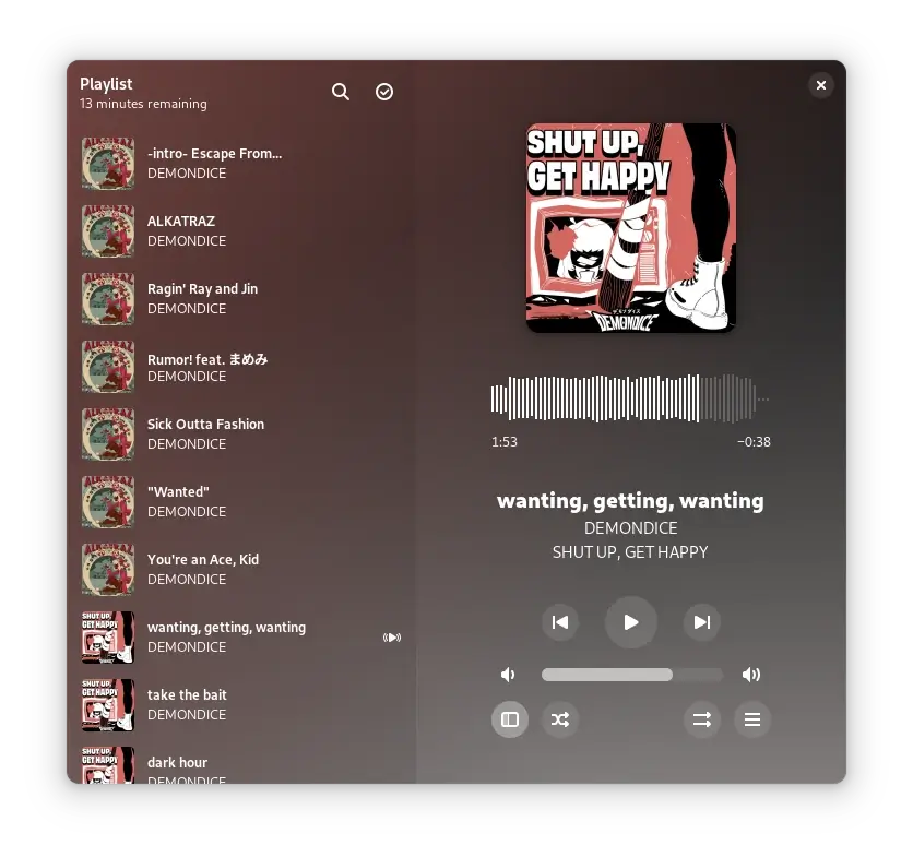 Amberol Music Player