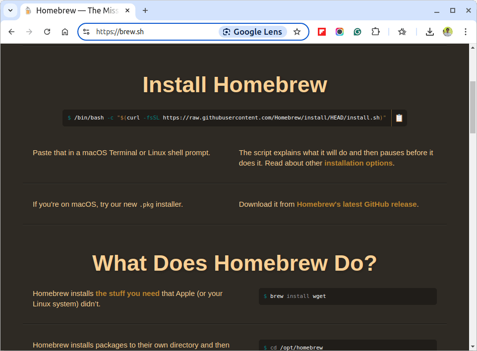 Homebrew: Easy Package Management