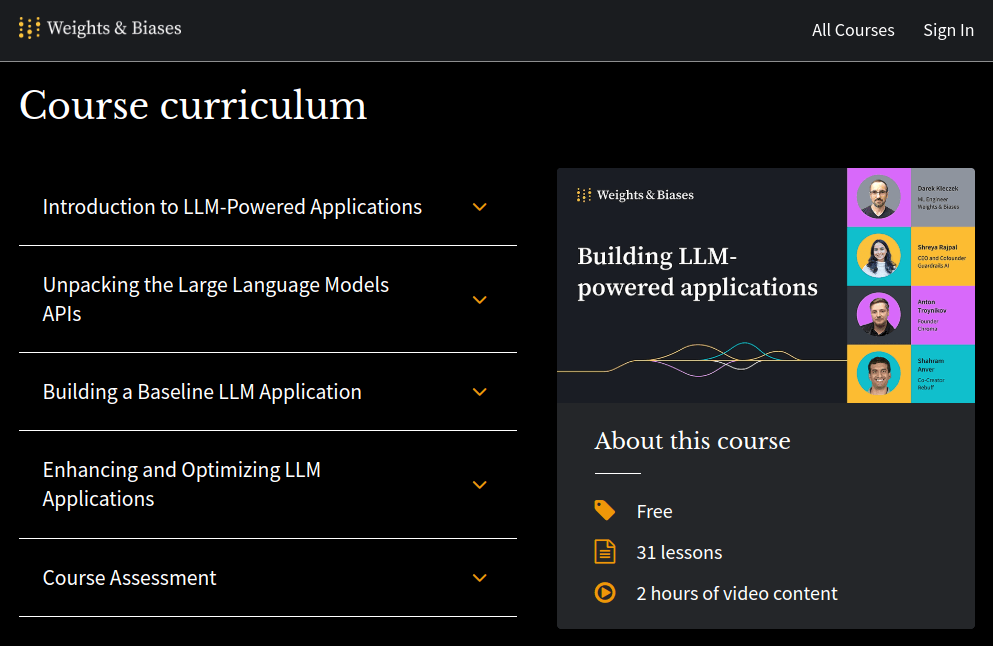 LLM App Development Course