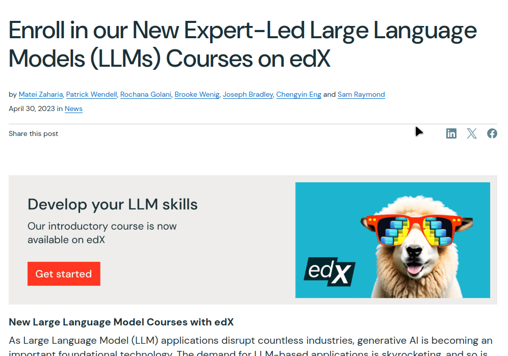 New Expert-Led Large Language Models (LLMs) Courses