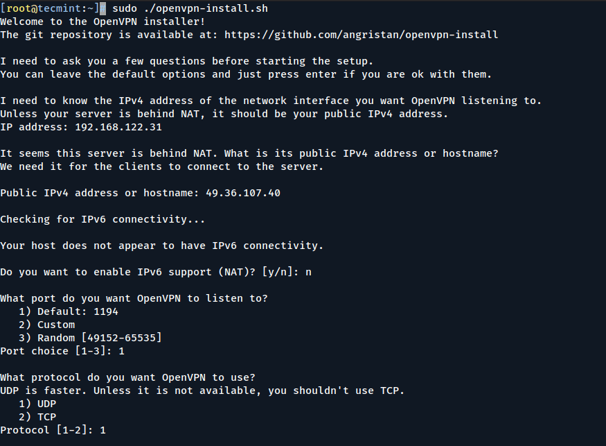 Install OpenVPN in RHEL 9