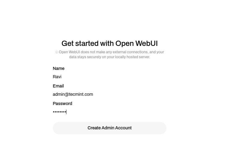 Open WebUI Admin Account