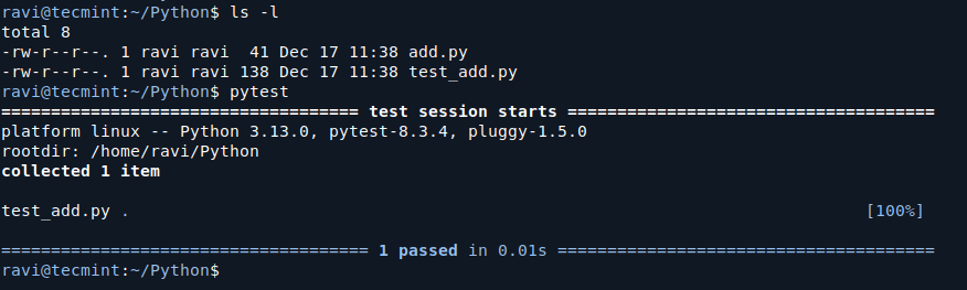 Verifying Python Code Functionality