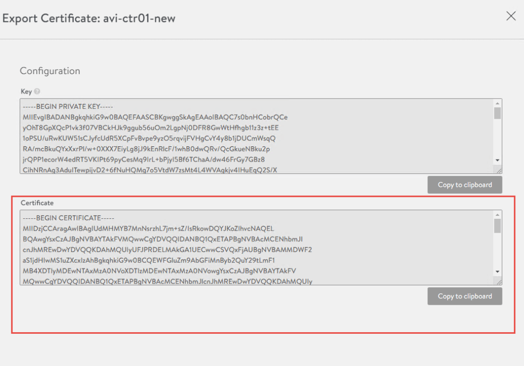 avi controller certificate