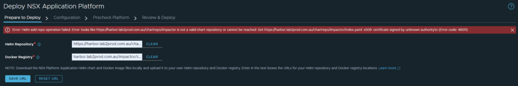 deploy nsx application platform docker