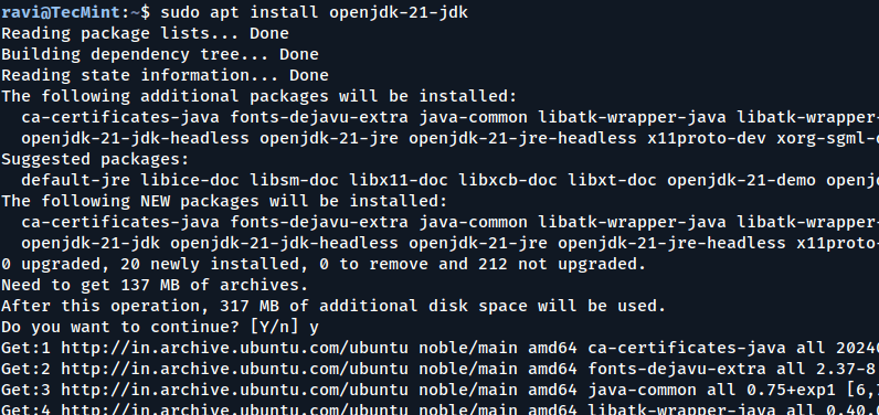 Install JDK 21 in Ubuntu