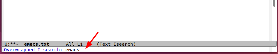 Overwrapped I-Search in Emacs