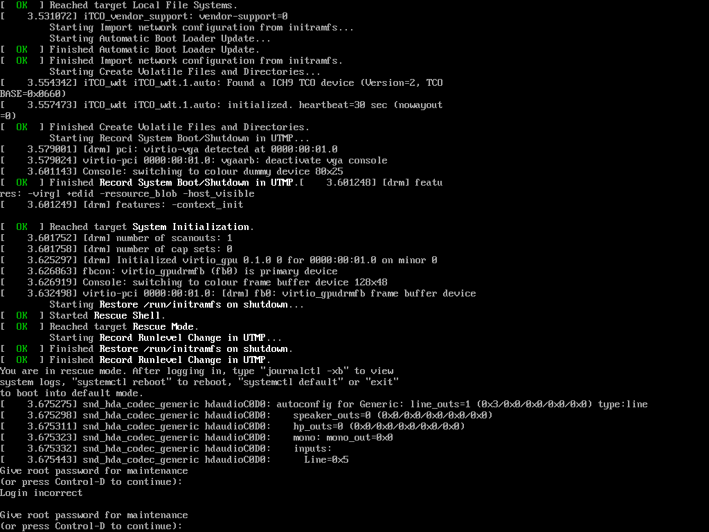 AlmaLinux Single User Mode