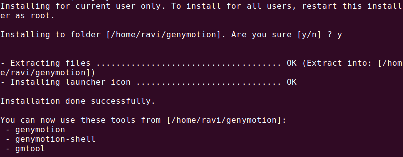 Install Genymotion in Ubuntu