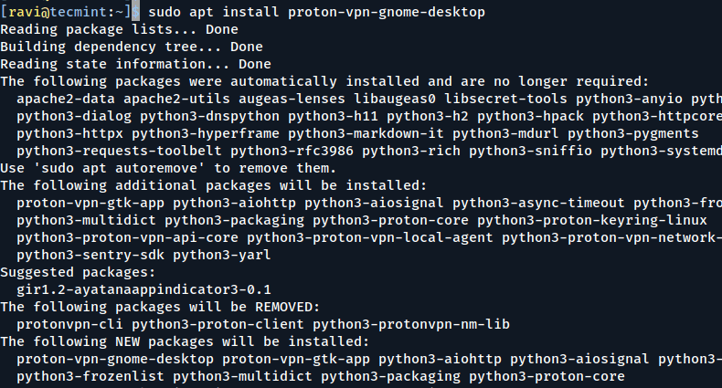 Install ProtonVPN in Debian