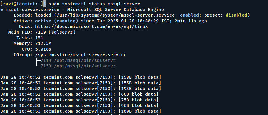 Check Status of SQL Server