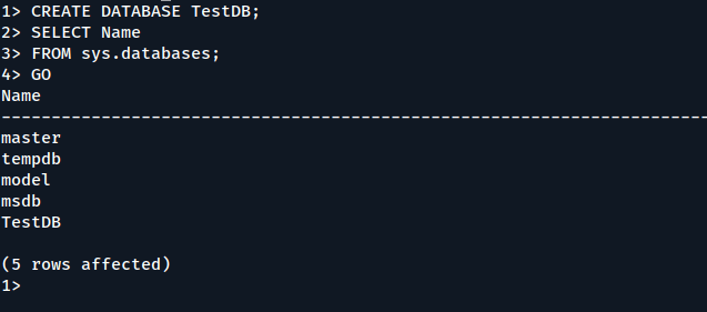 Create SQL Database on RHEL