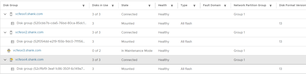 manual removal of vsan disk group