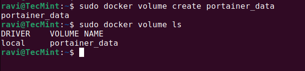 List Docker Portainer Volume