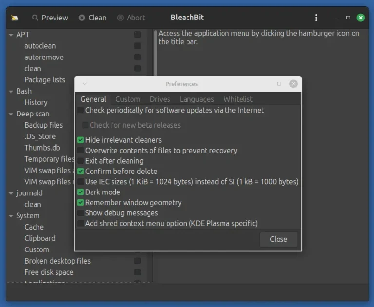BleachBit – A Free Disk Space Cleaner and Privacy Guard for Linux