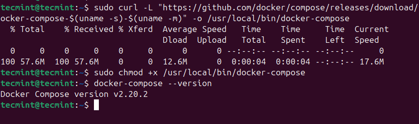 Verify Docker Compose Version