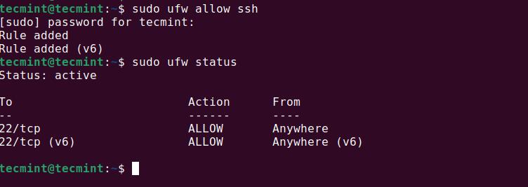 Add Rules in UFW