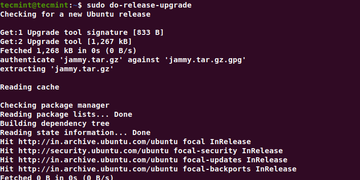 Upgrade Process to Ubuntu 22.04