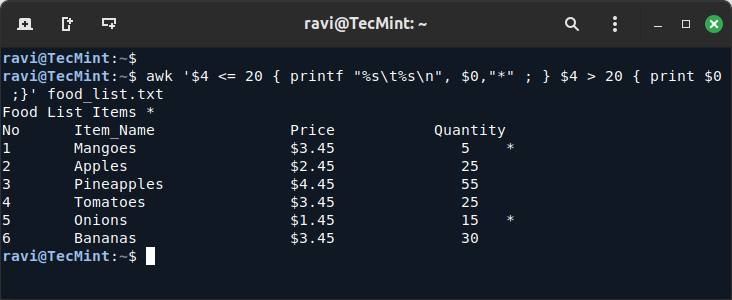 How to Use ‘next’ Command with Awk in Linux – Part 6