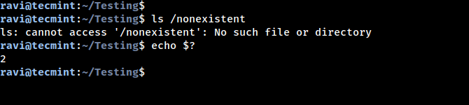 Check Exit Status of Failed Commands in Linux