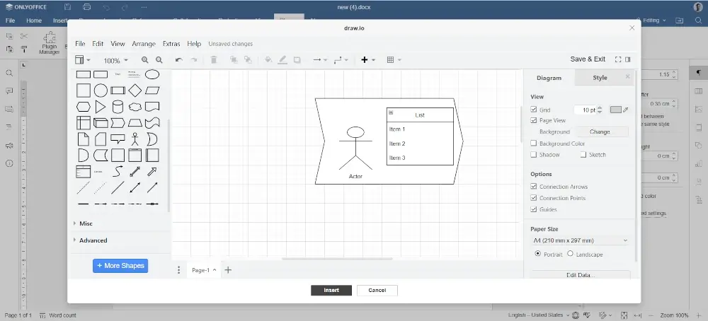 Draw.io: Integrated Diagram Tools in OnlyOFFICE