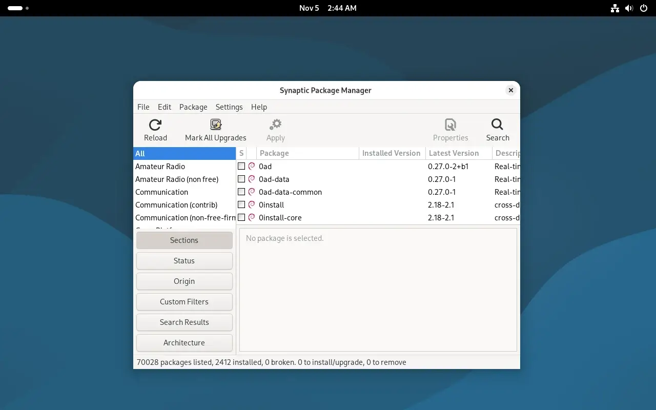 Synaptic Package Manager