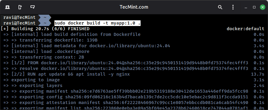 Build a Docker Image From a Dockerfile