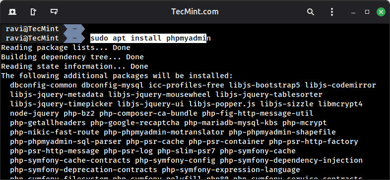 Managing MariaDB via Web Browser with phpMyAdmin
