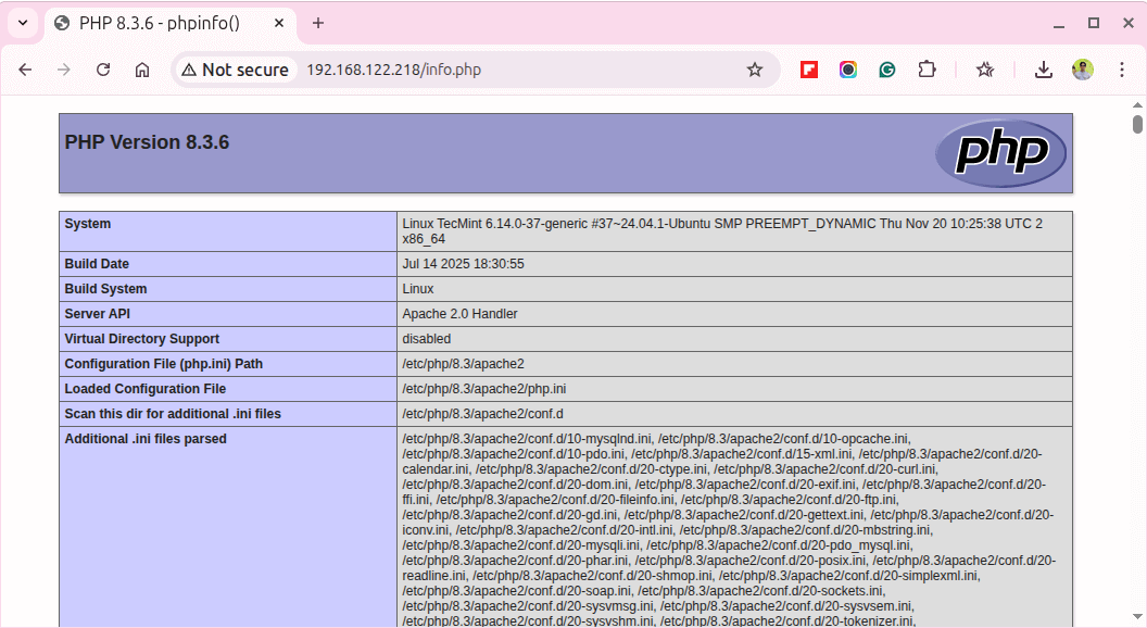 Check Your PHP Configuration via Browser