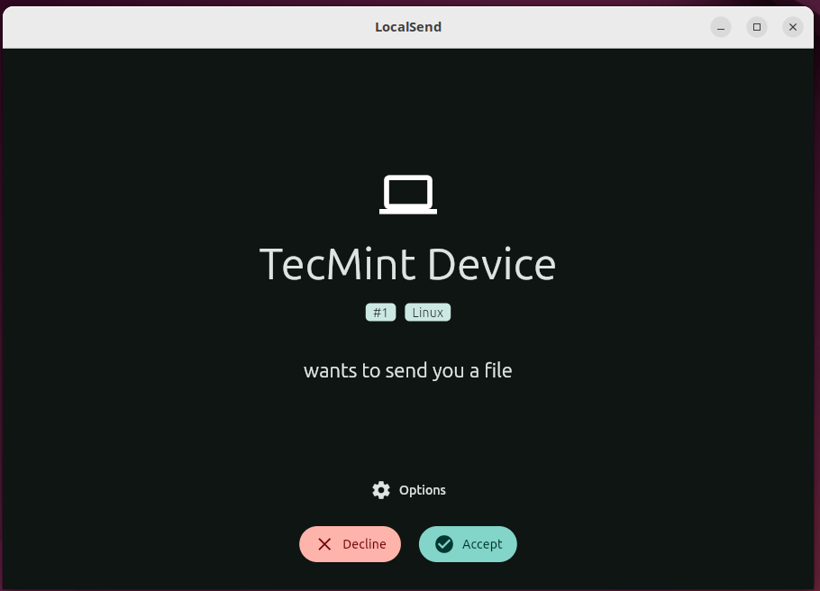 Notification on the Receiving Device