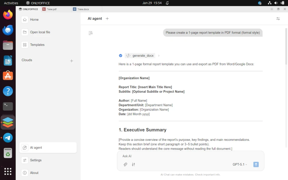 Use AI Agents to Create, Edit, and Manage Documents in ONLYOFFICE