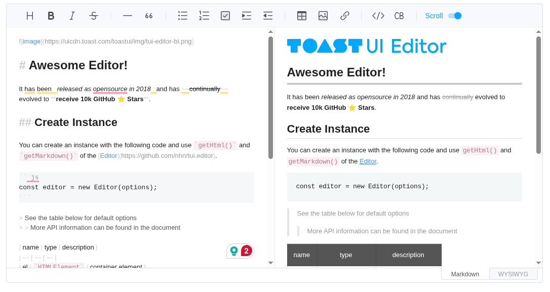 Toast UI Editor