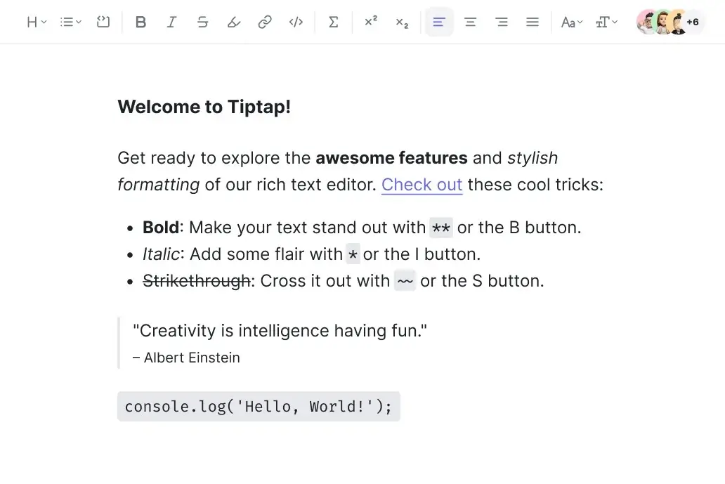 TipTap - AI-native Editor
