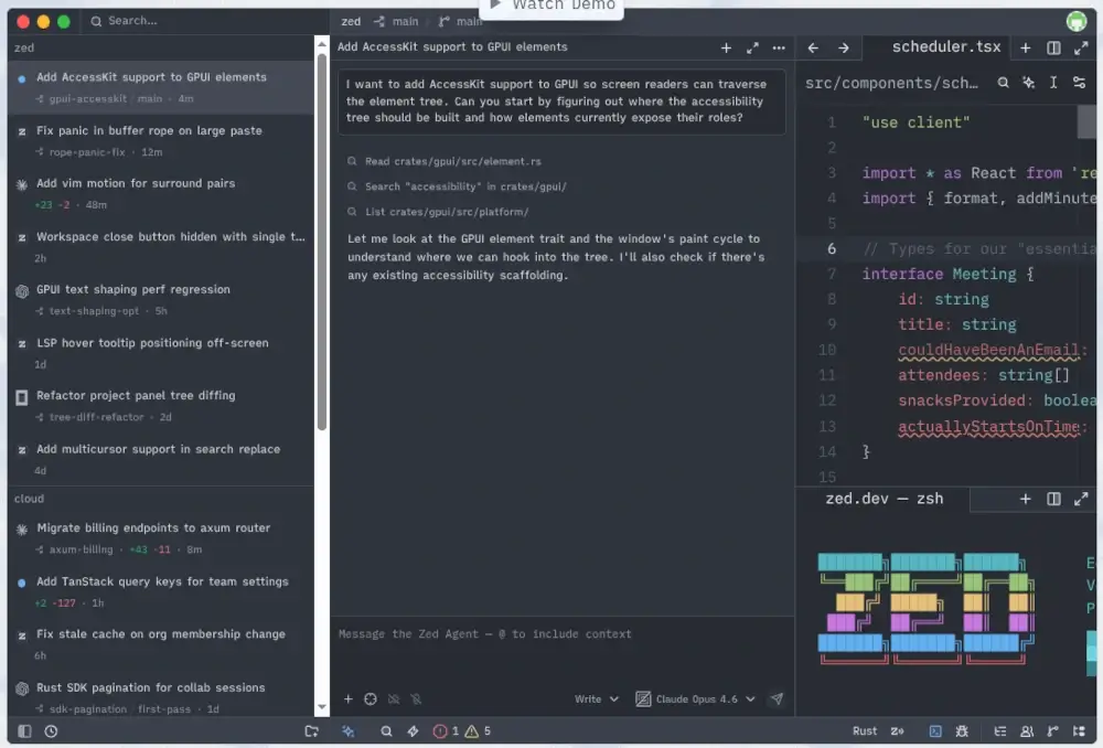Zed Minima Code Editor