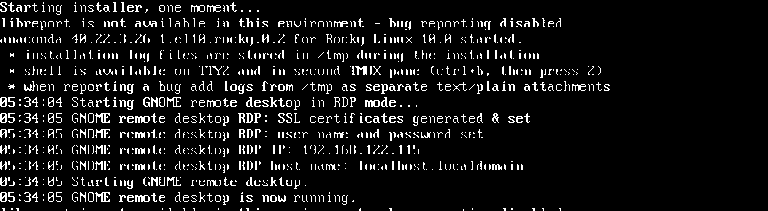 Install Rocky Linux 10 Remotely via RDP on a Headless Server