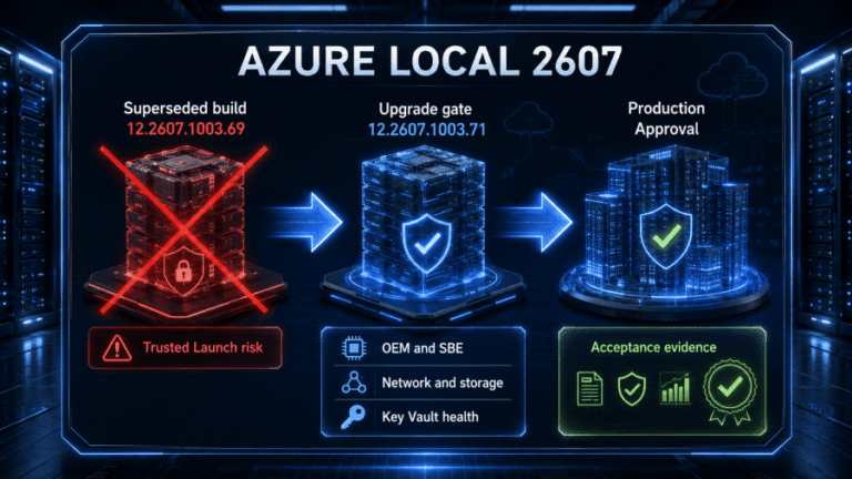 Azure Local 2607 Architecture and Upgrade Advisory: Build 12.2607.1003.71, Known Issues, and Production Readiness