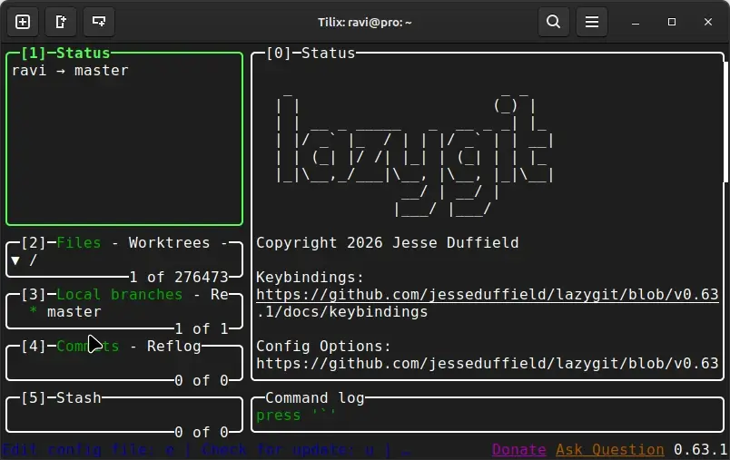 Lazygit Terminal Interface