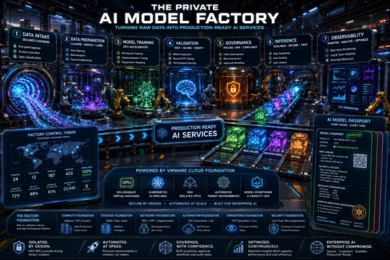The Private AI Model Factory: Turning Enterprise Data into Governed AI Services on VMware Cloud Foundation